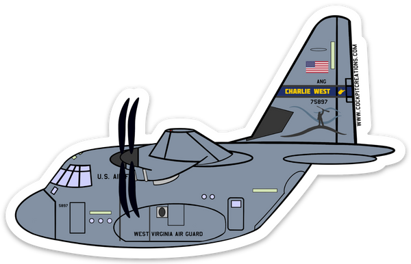 C-130 West VA ANG Roll Stickers