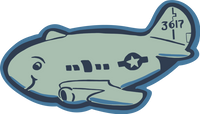 C-46 Commando Cartoon Sticker