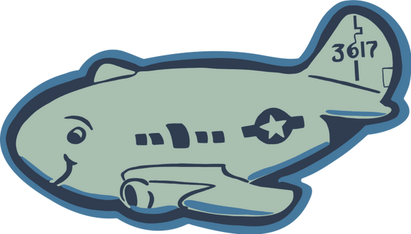 C-46 Commando Cartoon Sticker