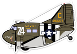 C-47 Boogie Baby Large Sticker