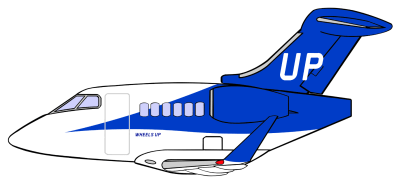 Challenger 350 Wheels UP Sticker
