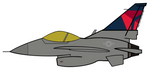 F-16 Grey Mother D Sticker