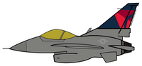 F-16 Grey Mother D Sticker