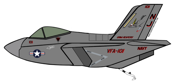 F-35C VFA-101 Ghost Riders Sticker