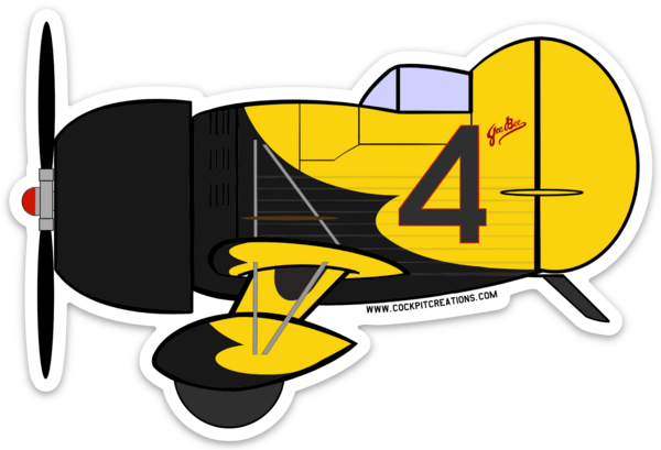 Gee Bee #4 Yellow Racer Sticker