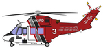 Los Angeles City LAFD Helicopter Sticker