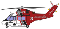 Los Angeles City LAFD Helicopter Sticker