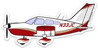 Piper N33JC Sticker