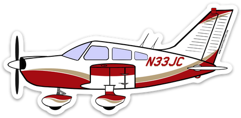 Piper N33JC Sticker