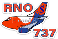 B-737 Sun Country RNO Sticker