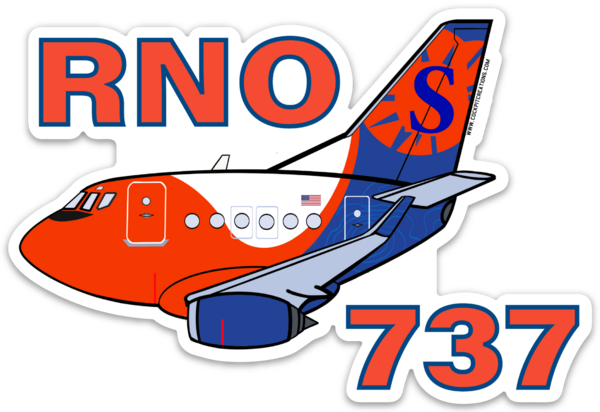 B-737 Sun Country RNO Sticker