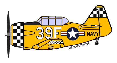 T-6 Texan Radial Rumble Airshows Sticker