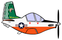 T-6 TAW-6 Wildcats Sticker