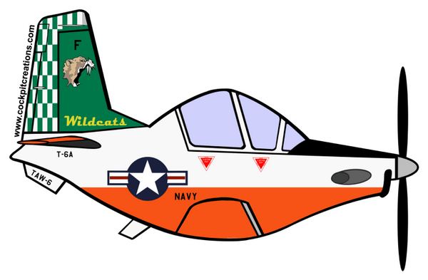 T-6 TAW-6 Wildcats Sticker