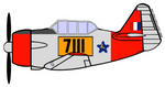 T-6 Texan SAAF Silver Hawk Sticker