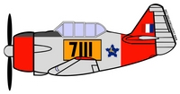 T-6 Texan SAAF Silver Hawk Sticker