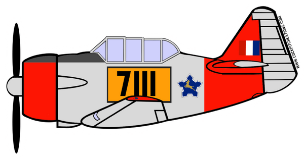 T-6 Texan SAAF Silver Hawk Sticker