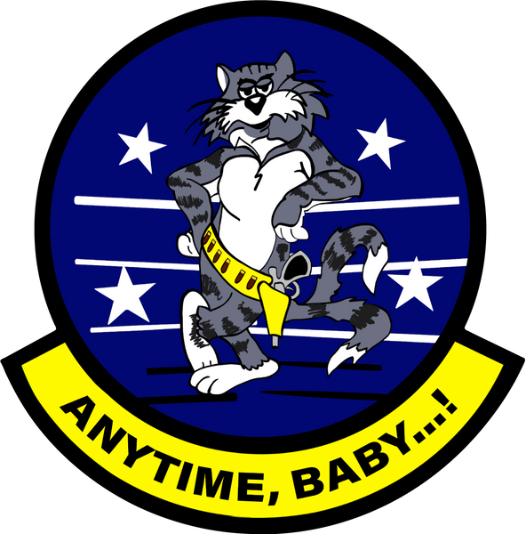 Tomcat "Anytime, Baby" Sticker