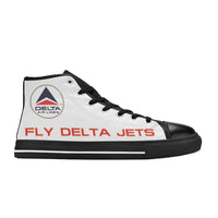 Widget FDJ Logo White Black Nose Men's High Top Canvas Shoes