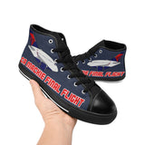 Mackie Trash Panda Blue Black Nose Men's High Top Canvas Shoes-4 Sides (Model 017)
