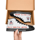 Widget FDJ Logo White Black Nose Men's High Top Canvas Shoes