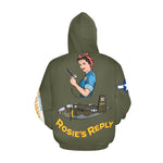 B-25 Rosie's Reply All Over Print Hoodie