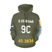 B-25 Rosie's Reply All Over Print Hoodie