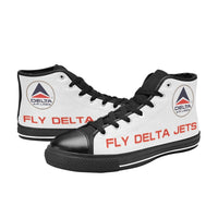 Widget FDJ Logo White Black Nose Men's High Top Canvas Shoes