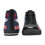 Mackie Trash Panda Blue Black Nose Men's High Top Canvas Shoes-4 Sides (Model 017)