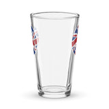 Spitfire Logo Union Jack Shaker pint glass