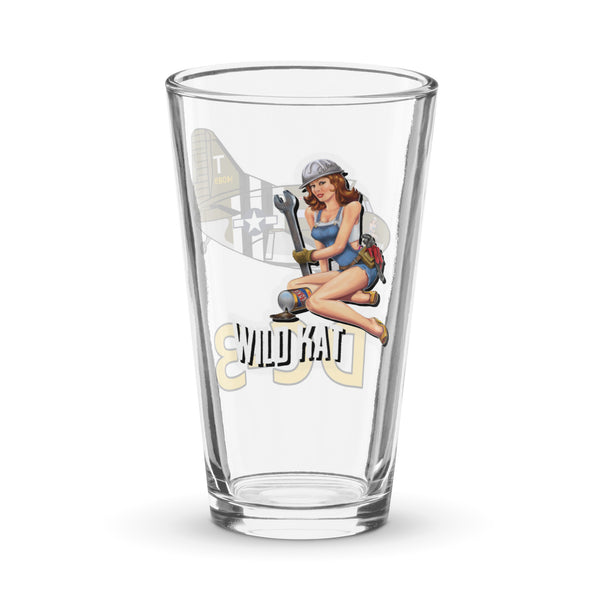 DC-3 Wild Kat Shaker pint glass