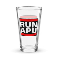 RUN APU Shaker pint glass