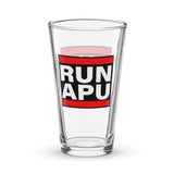 RUN APU Shaker pint glass