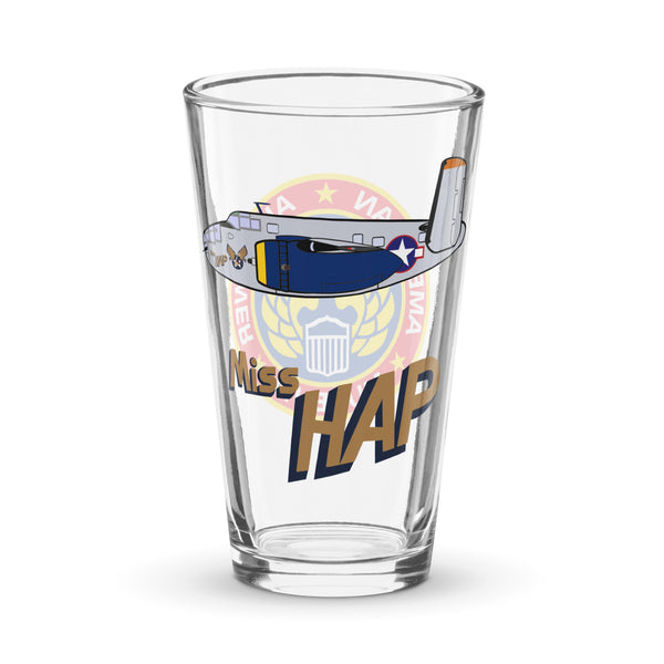 B-25 Miss Hap American Airpower Museum Shaker pint glass