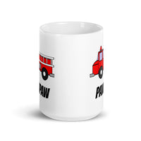 Pawpaw Fire Truck White glossy mug