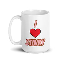 Stinky's Mommy White glossy mug