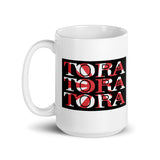 Tora Double Logo White glossy mug