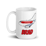 B-737 Janet "Brad" White glossy mug