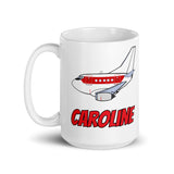 B-737 Janet "Caroline" White glossy mug