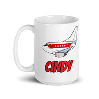 B-737 Janet "Cindy" White glossy mug