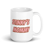 Stinky's Mommy White glossy mug