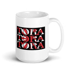 Tora Double Logo White glossy mug