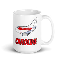 B-737 Janet "Caroline" White glossy mug