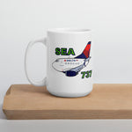 B-737 SEA STAN White glossy mug