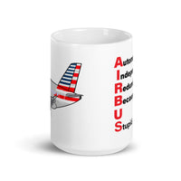 A-320 Airbus Stupid White AA glossy mug