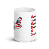 A-320 Airbus Stupid White AA glossy mug