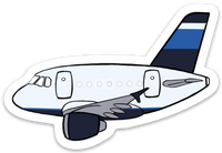 A 320 jetBlue Sticker