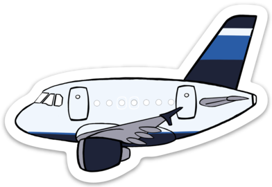 A 320 jetBlue Sticker
