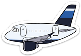 A 320 jetBlue Sticker