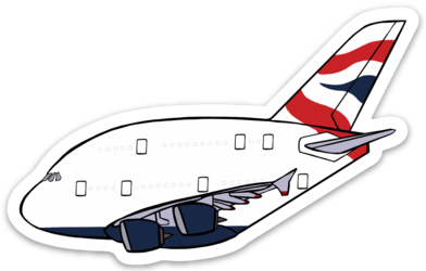 A 380 BA Sticker